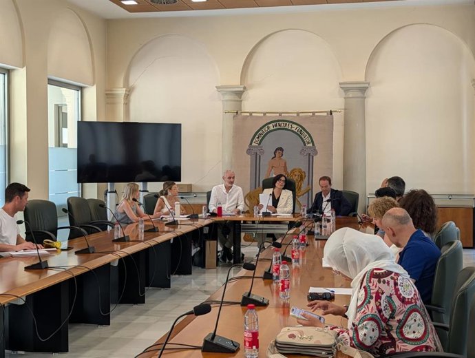 La delegada territorial de Desarrollo Educativo y Formación Profesional, María José Martín, ha presidido la reunión de la Comisión Provincial de Absentismo Escolar.