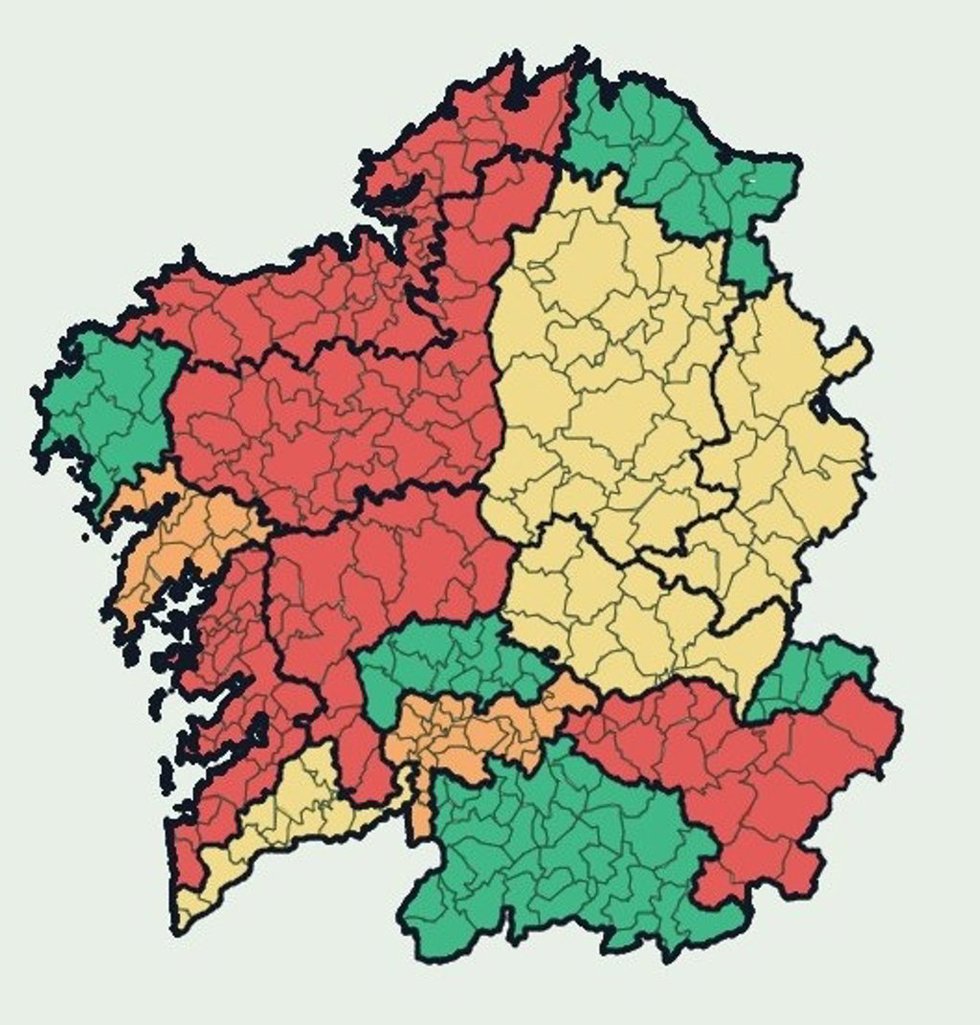 La Xunta amplía la alerta roja por calor para este viernes.