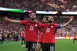 21 June 2026, Canada, Vancouver: Egypt's Mohamed Salah (R) celebrates scoring his side's second goal with teammate Mostafa Ziko during the 2026 FIFA World Cup group G soccer match between New Zealand and Egypt at BC Place Vancouver. Photo: Darryl Dyck/Can