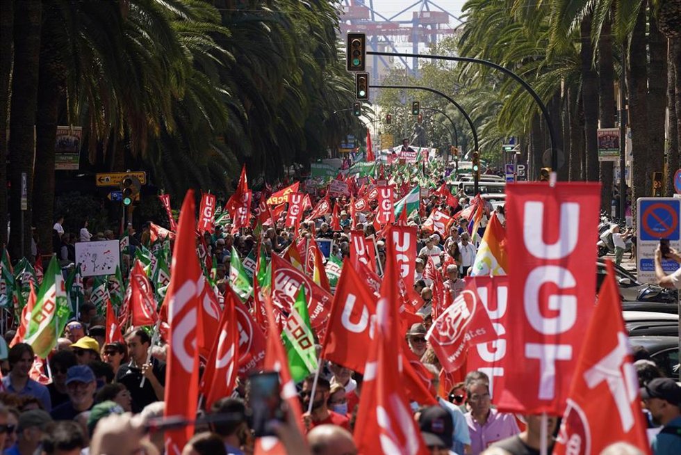 Archivo - Imagenes de archivo de una manifestación por los trabajadores. 