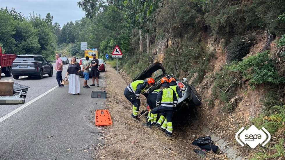 Accidente de tráfico en Castrillón.
