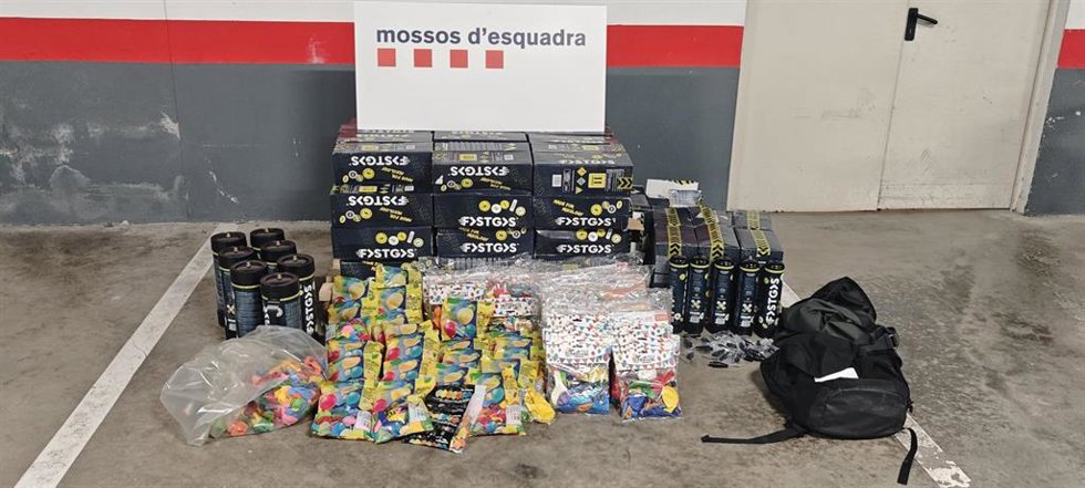 Material decomisado de los Mossos d'Esquadra