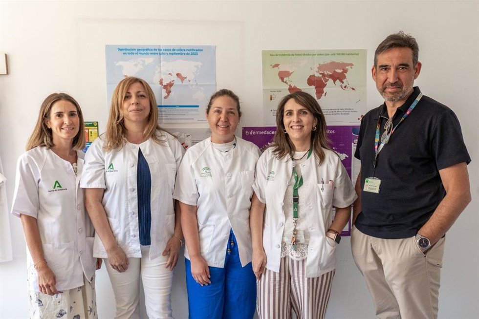 Profesionales de la Unidad del Viajero del Hospital de Jaén.