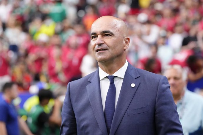 Roberto Martinez, head coach of Portugal, looks on during the FIFA World Cup 2026 Group K match between Portugal and Uzbekistan at Houston Stadium on June 23, 2026 in Houston, Texas.