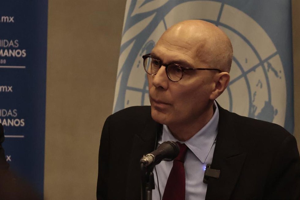 Archivo - El Alto Comisionado de Naciones Unidas para los Derechos Humanos, Volker Turk, durante una rueda de prensa en México en abril de 2026 (archivo)