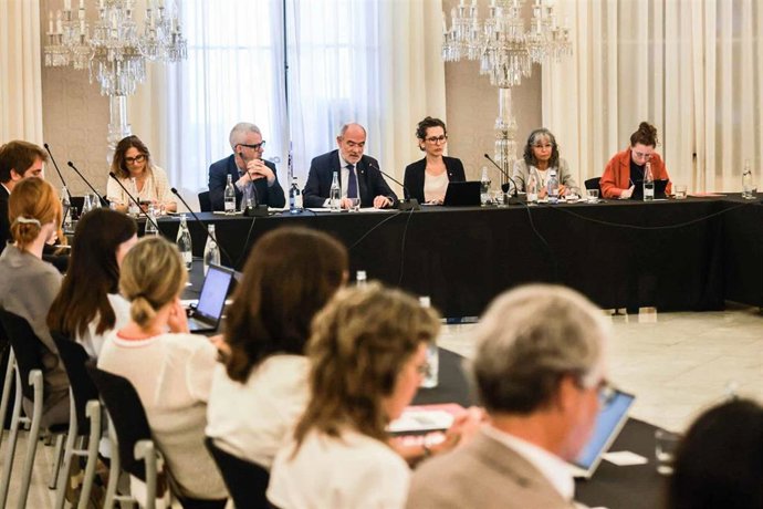 El conseller de Unión Europea y Acción Exterior de la Generalitat, Jaume Duch, en la presentación del pla d'acció de Asia