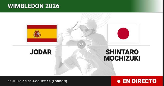 Rafael Jodar - Shintaro Mochizuki: resumen y estadísticas del partido de Dieciseisavos de final de Wimbledon ATP