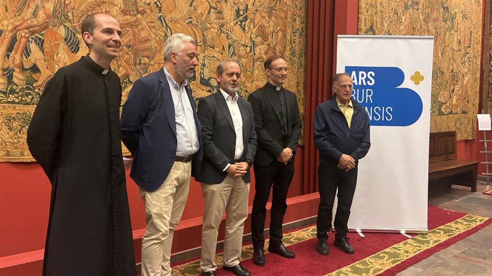 Enrique Ybáñez, Carlos Niño, Rodrigo Saiz, Cecilio Haro y Antonio Ibeas durante la presentación de 'Ars Mercaturum'.