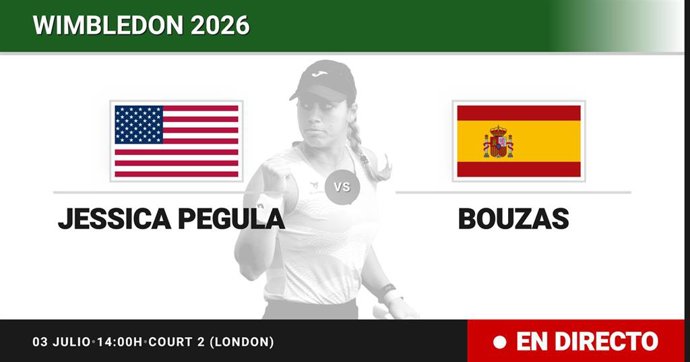Jessica Pegula - Jessica Bouzas Maneiro: resumen y estadísticas del partido de Dieciseisavos de final de Wimbledon WTA