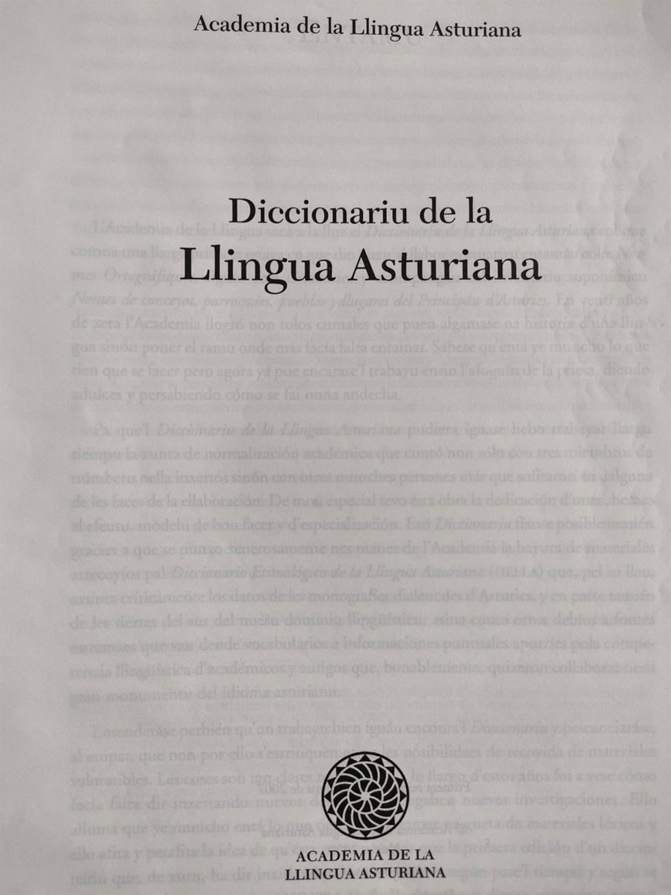 Archivo - Diccionario de Lengua Asturiana.