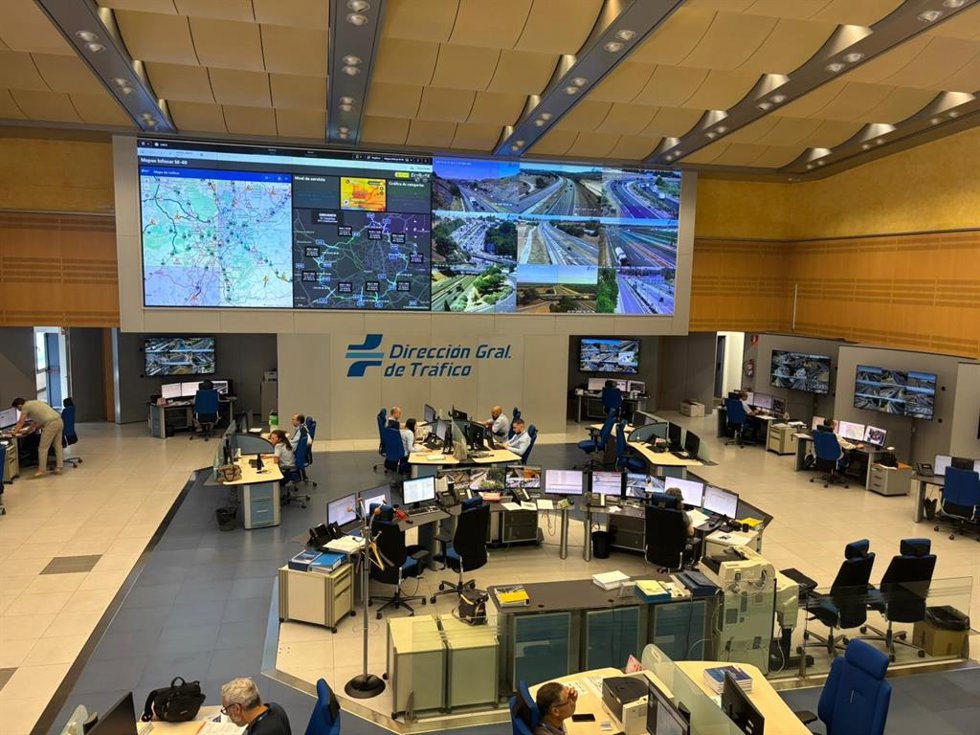 Centro de Gestión de Tráfico de la Dirección General de Tráfico (DGT) para la zona centro en Madrid.