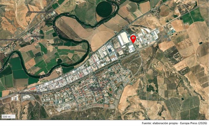 El accidente ha tenido lugar en el polígono industrial de Santa María de Benquerencia.