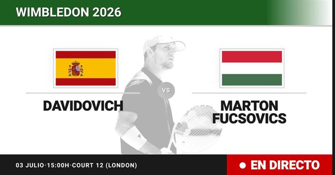 Alejandro Davidovich Fokina - Marton Fucsovics: resumen y estadísticas del partido de Dieciseisavos de final de Wimbledon ATP