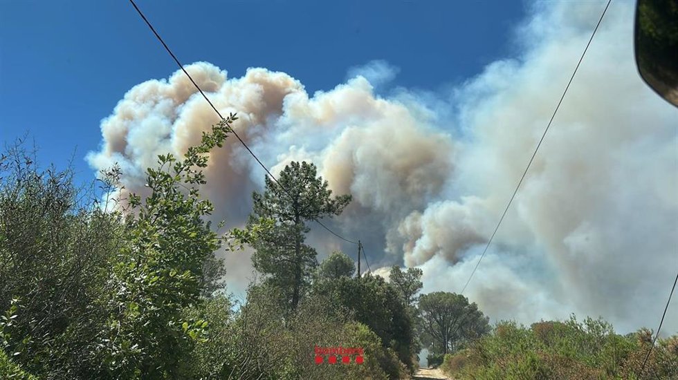 Incendio en la Bisbal d'Empordà (Girona)