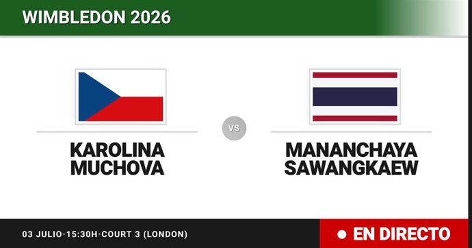 Karolina Muchova - Mananchaya Sawangkaew: resumen y estadísticas del partido de Dieciseisavos de final de Wimbledon WTA