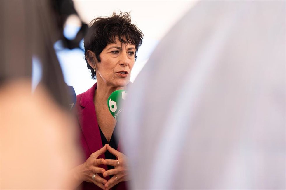 La ministra de Inclusión, Seguridad Social y Migraciones, Elma Saiz, en la IV Conferencia Iberoamericana Ministerial de Asuntos Sociales y Desarrollo Inclusivo, celebrada en Avilés.