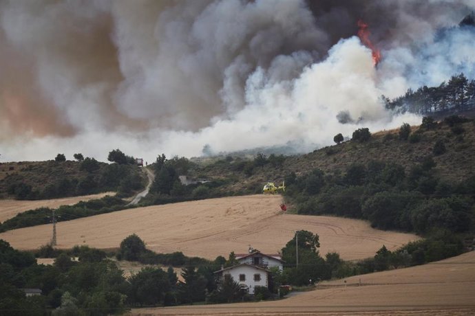Imagen de archivo del incendio en Ezcabarte