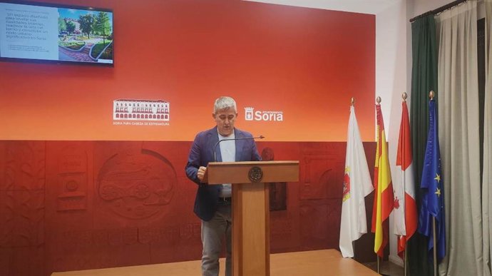 El alcalde de Soria, Javier Antón, tras la Junta de Gobierno Local