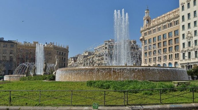 Fuentes de la plaza Catalunya
