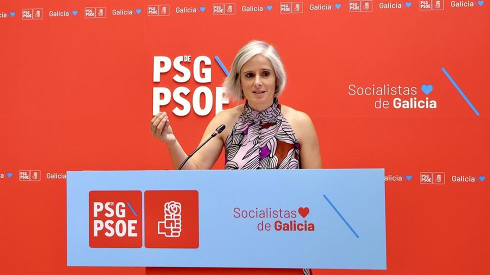 La diputada del PSdeG Patricia Iglesias en rueda de prensa