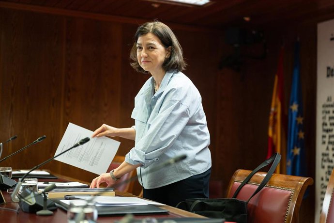 La secretaria de Estado de Cooperación Internacional, Eva María Granados Galiano, comparece ante la Comisión de Cooperación Internacional al Desarrollo, en el Senado, a 17 de junio de 2026, en Madrid (España). 