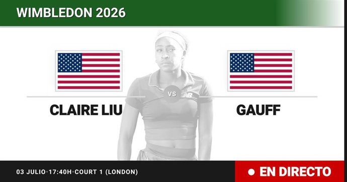 Claire Liu - Coco Gauff: resumen y estadísticas del partido de Dieciseisavos de final de Wimbledon WTA