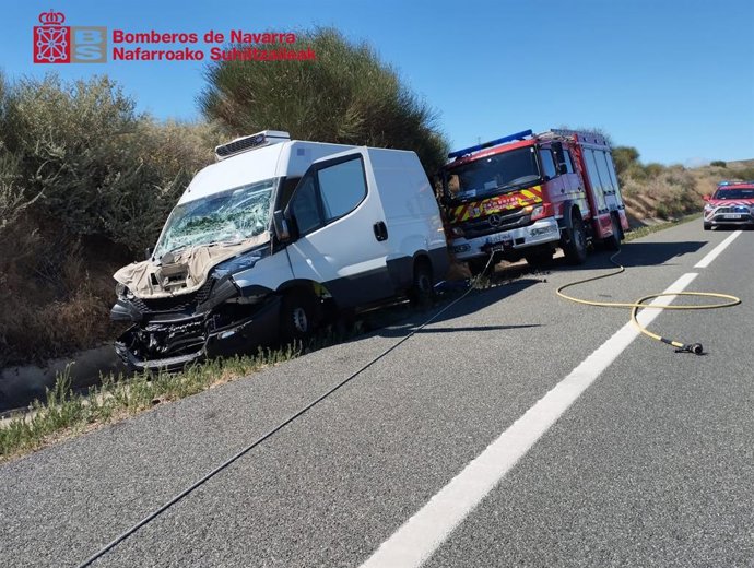 Imagen de la furgoneta implicada en el siniestrol vial.