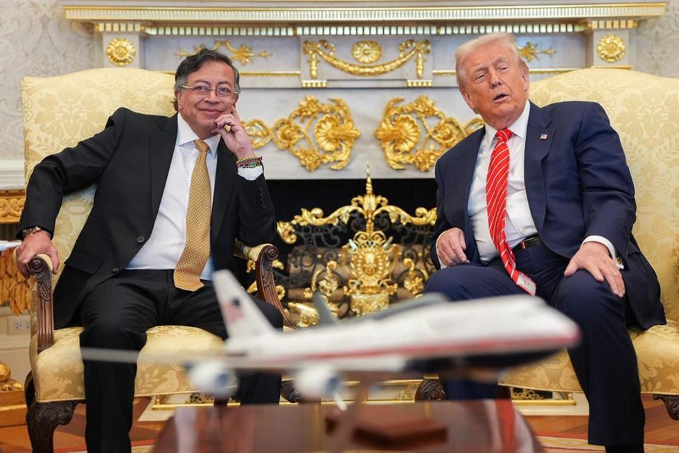Archivo - Gustavo Petro y Donald Trump.