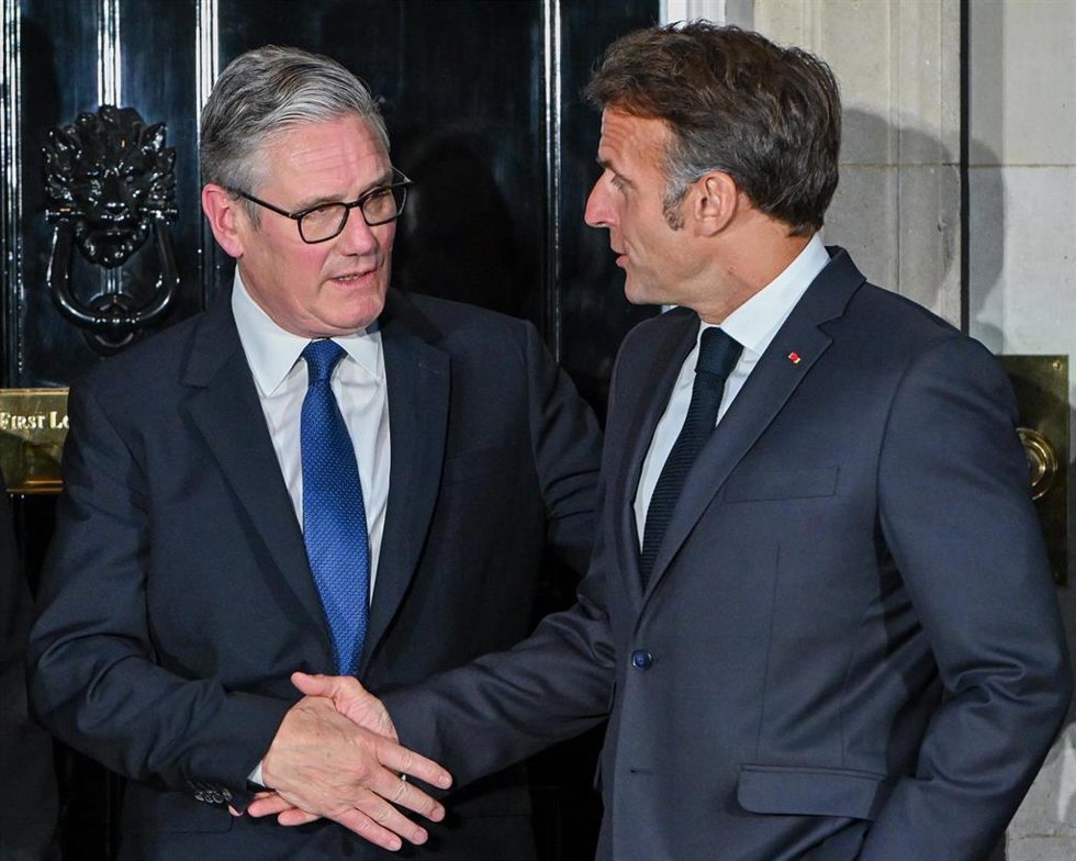 El primer ministro británico, Keir Starmer, y el presidente de la República francesa, Emmanuel Macron (archivo)