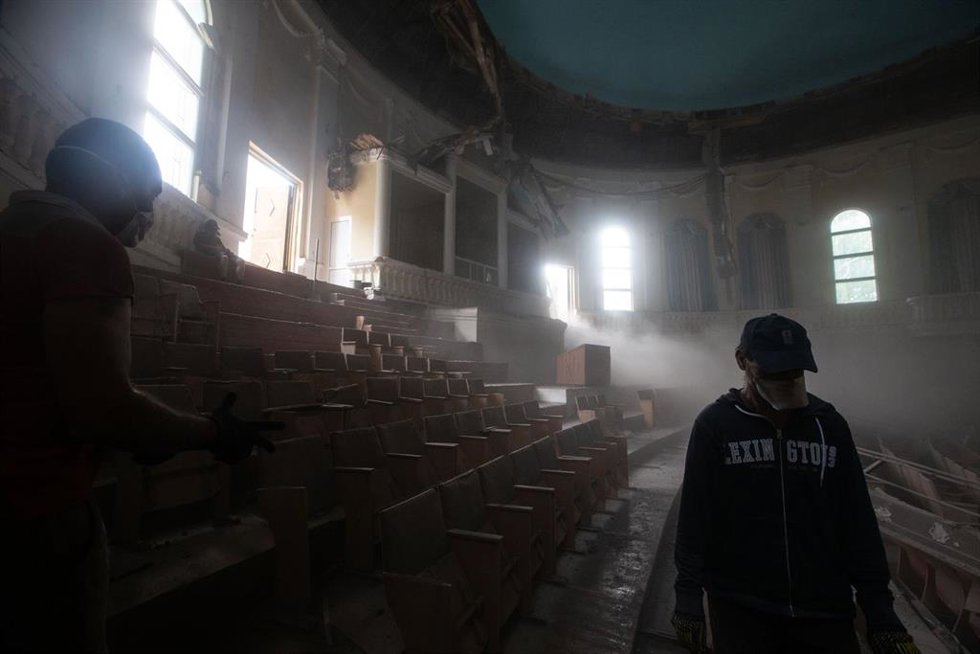 Imagen de archivo de las secuelas de un ataque ruso en Donetsk 
