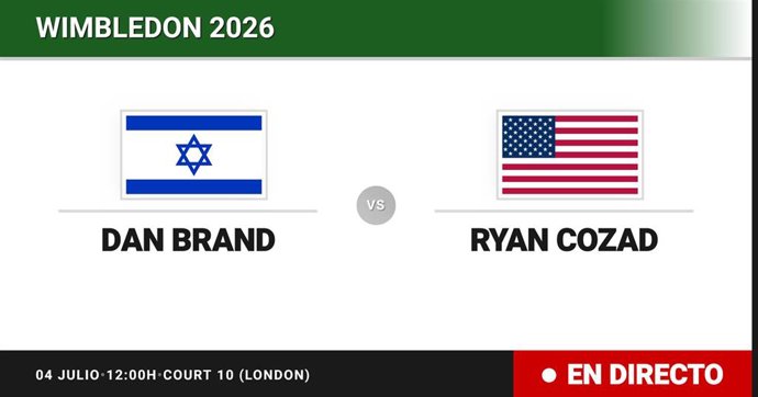 Dan Brand - Ryan Cozad: resumen y estadísticas del partido de Treintaidosavos de final de Wimbledon Juniors, Boys