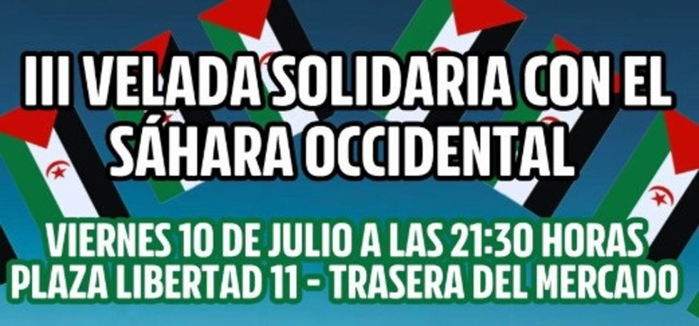 Cartel de la tercera edición de la Velada Solidaria con el Sáhara Occidental.