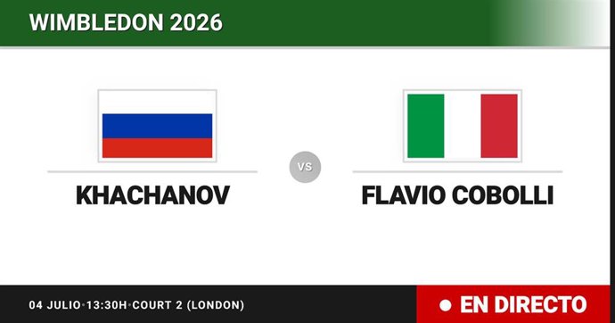 Karen Khachanov - Flavio Cobolli: resumen y estadísticas del partido de Dieciseisavos de final de Wimbledon ATP