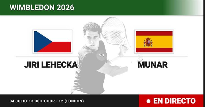 Jiri Lehecka - Jaume Munar: resumen y estadísticas del partido de Dieciseisavos de final de Wimbledon ATP