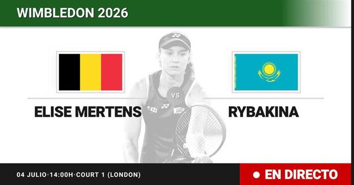 Elise Mertens - Elena Rybakina: resumen y estadísticas del partido de Dieciseisavos de final de Wimbledon WTA
