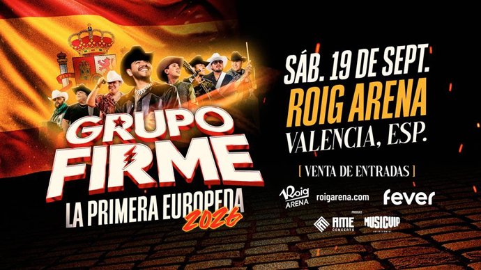 La Agrupación Mexicana Grupo Firme Arrancará Su Gira Europea El Próximo 19 De Septiembre En El Roig Arena De València, Haa Nunciado Este Sábado La Organización.
