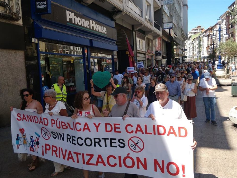 Imagen de la manifestación en defensa de la sanidad pública