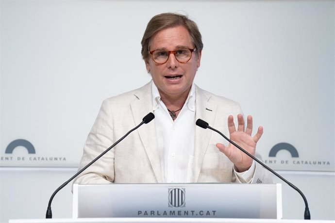 Archivo - El portavoz de Vox en el Parlament, Joan Garriga