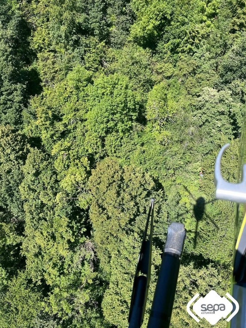 Lugar del rescate en Lena.