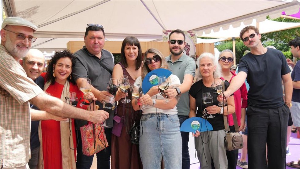La portavoz nacional del BNG, Ana Pontón, en el Festival do Viño de Monforte (Lugo)