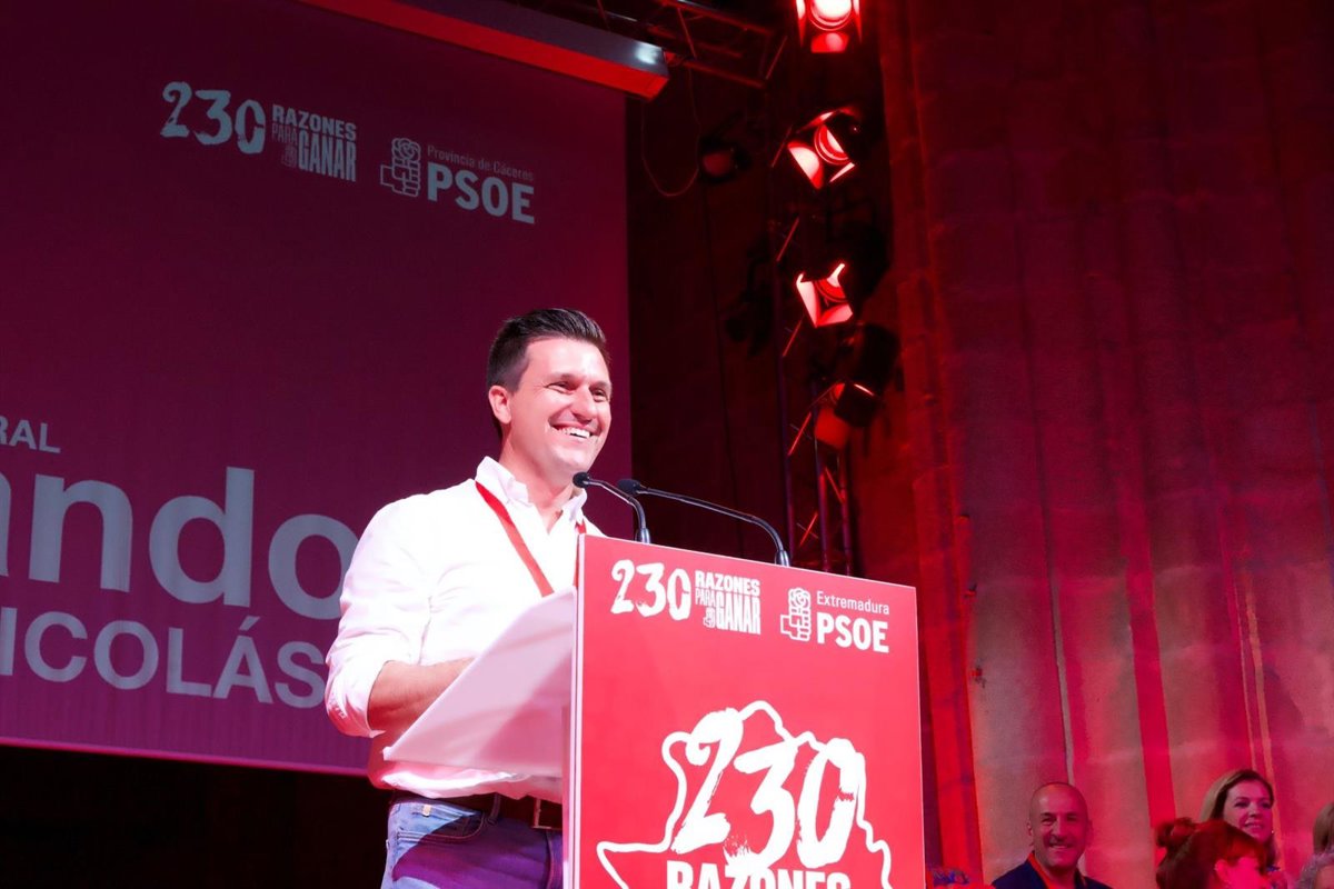 Fernando García Nicolás, proclamado nuevo secretario general del PSOE de la provincia de Cáceres