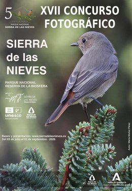 Cartel del 17 Concurso Fotográfico convocado por la Mancomunidad Sierra de las Nieves.