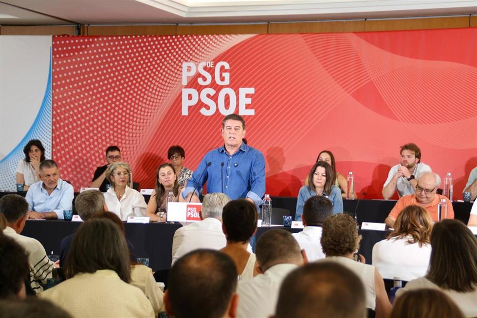 El secretario xeral del PSdeG, José Ramón Gómez Besteiro, interviene en el Comité Nacional del PSdeG