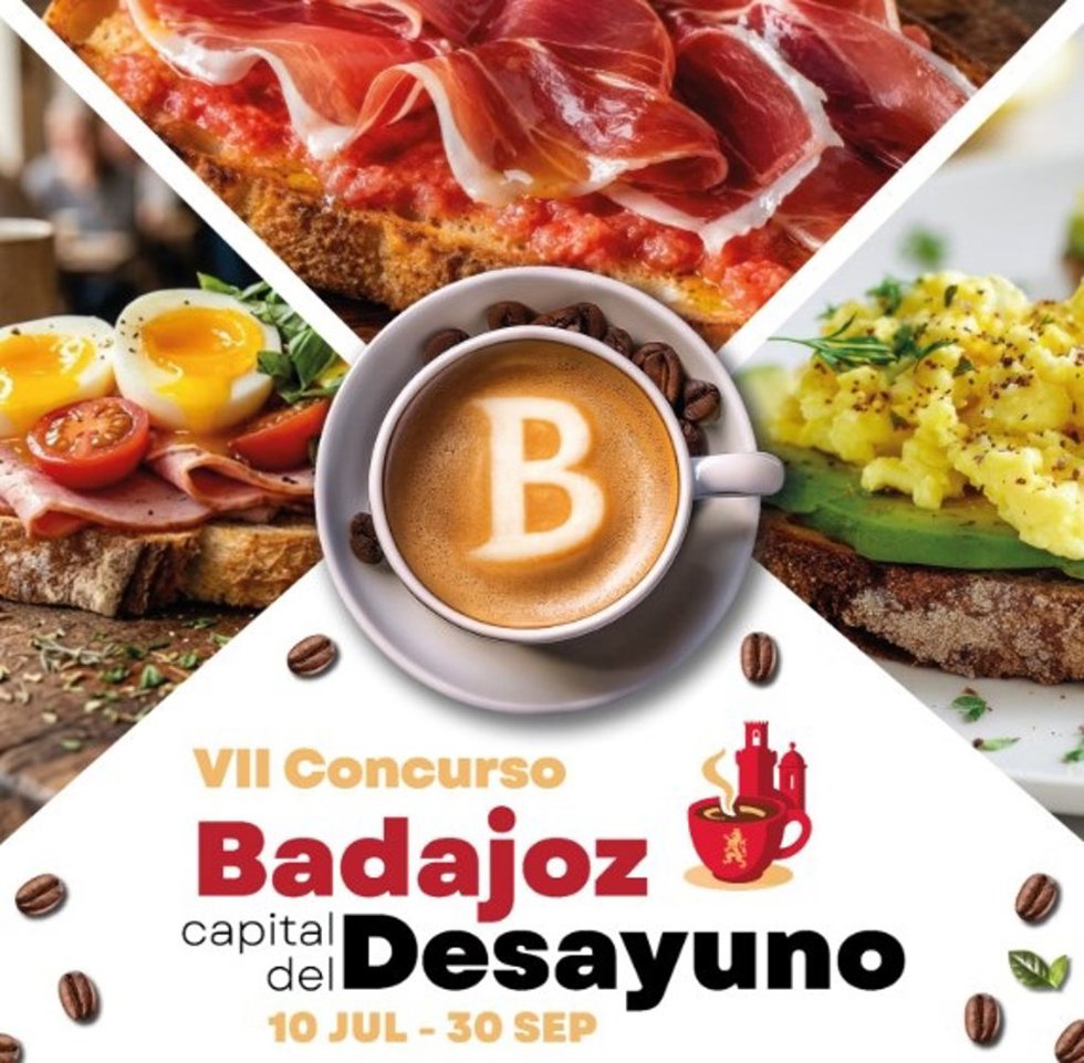Archivo - Cartel del VII Concurso 'Badajoz Capital del Desayuno' de 2026