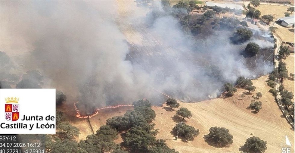 Declarado un incendio forestal de gravedad 1 en Casavieja (Ávila)