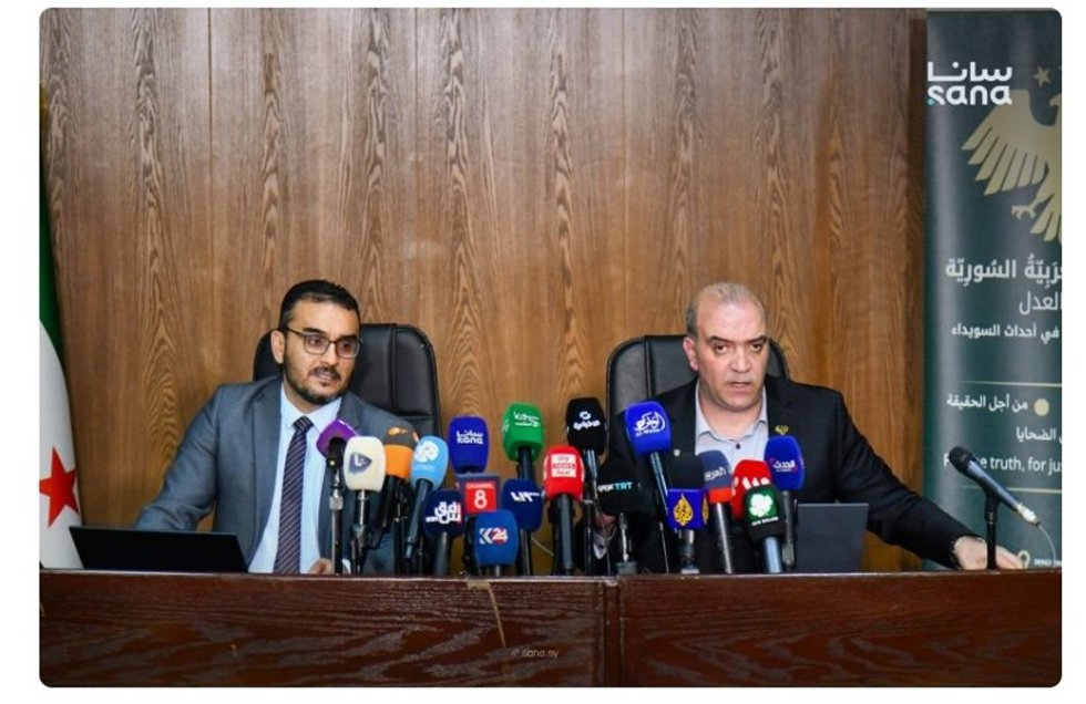 Autoridades judiciales comienzan los procedimientos contra personas acusadas de estar implicadas en los scuesos de julio de 2025 en Sueida, Siria