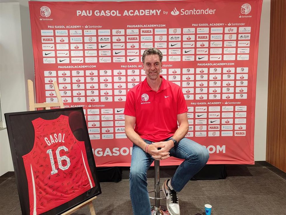 El exjugador español de baloncesto Pau Gasol en una entrevista con Europa Press