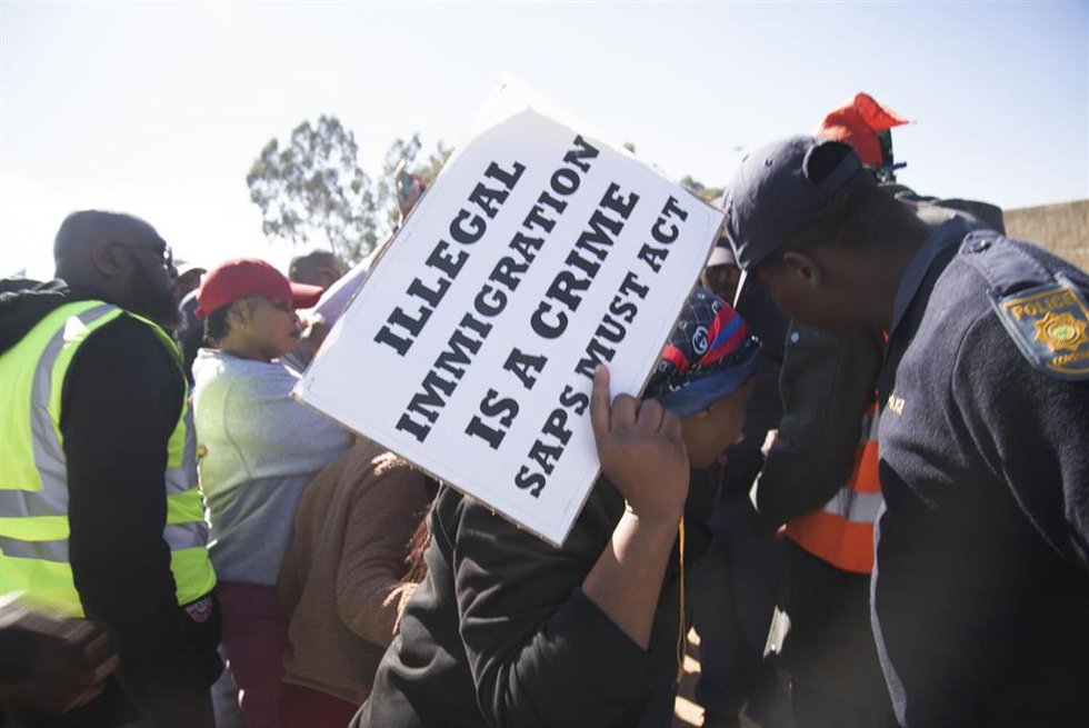 Manifestación contra la inmigración ilegal en Pretoria (Sudáfrica) a 4 de julio de 2026