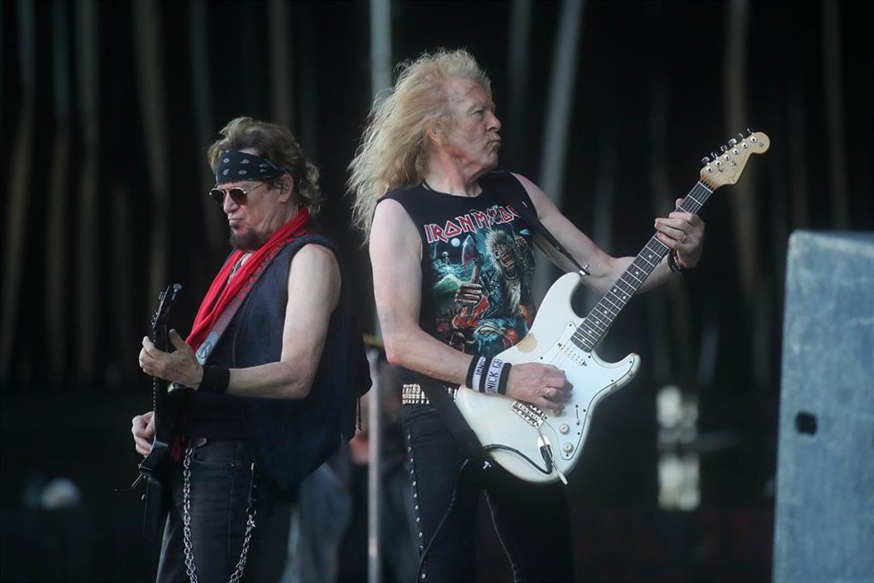 El grupo Iron Maiden durante un concierto en el Resurrection Fest