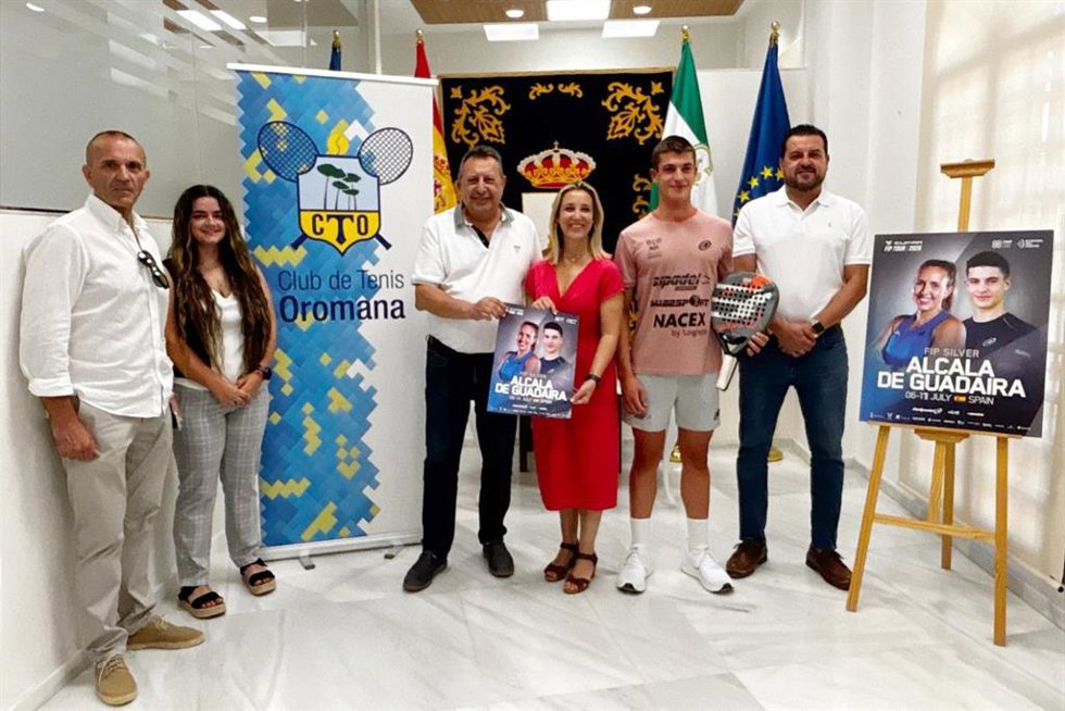 Presentación del FIP Silver Alcalá de Guadaíra 2026, que se celebrará del 6 al 11 de julio en las instalaciones del Club Tenis Oromana.